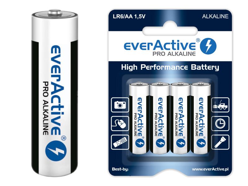 Bateria LR6 AA everActive Pro Alkaline